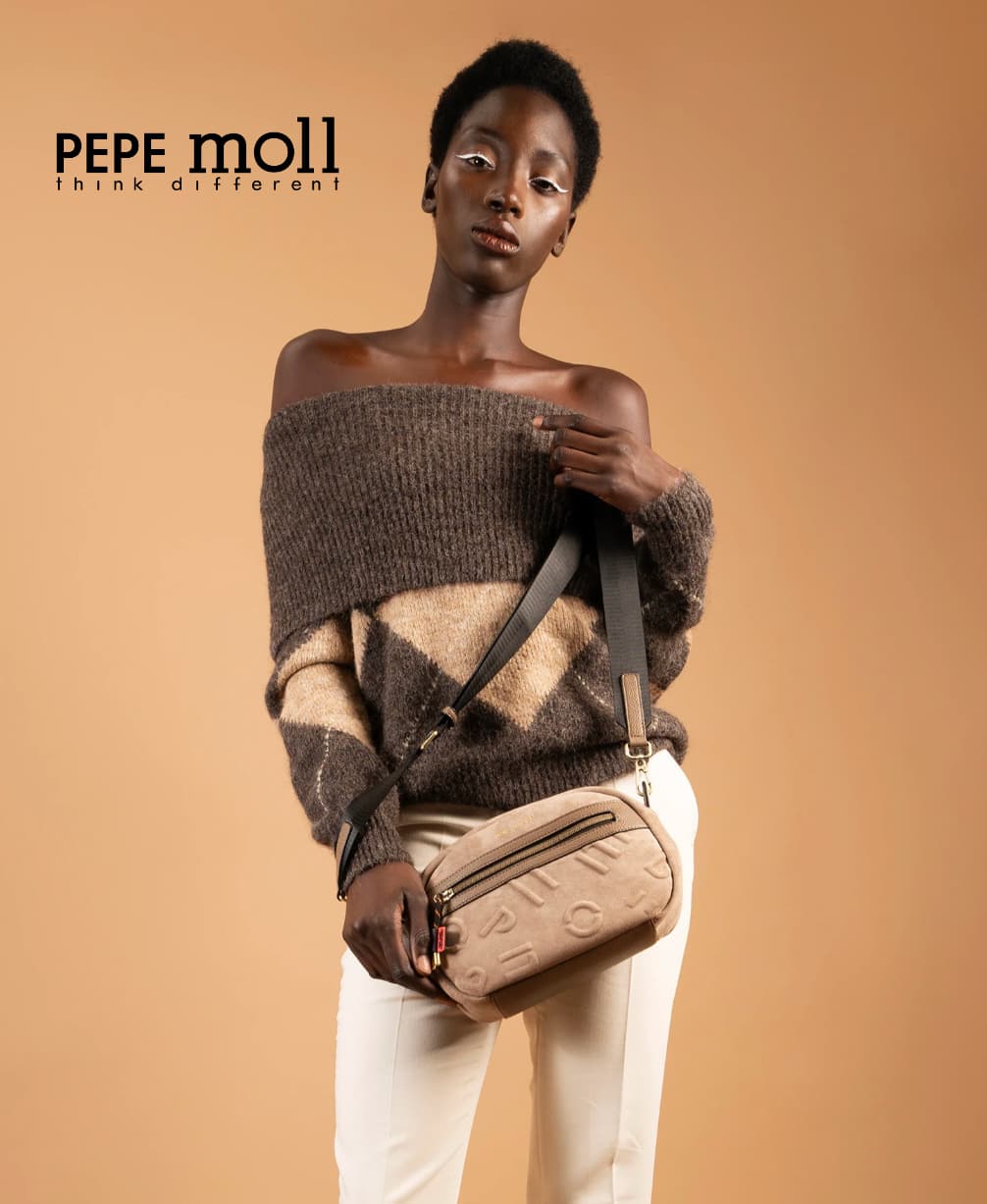 Bolso bandolera color taupe Pepe Moll