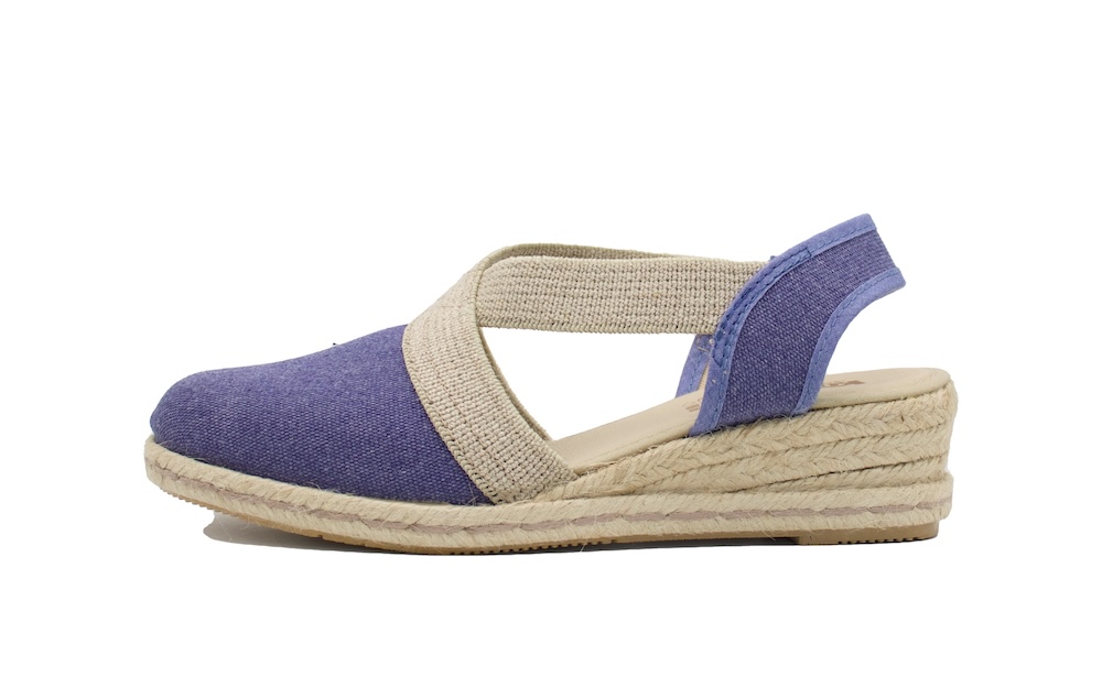 Alpargatas de Cuña Baja con Elástico Cruzado – Comodidad Artesana KOKI’S