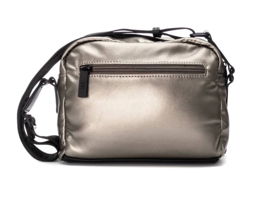 Bolso bandolero guateado y metalizado bronce Xti