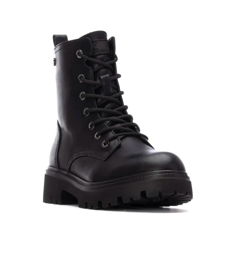 Botas Militares Negras Xti | Suela Track | Tendencia Invierno