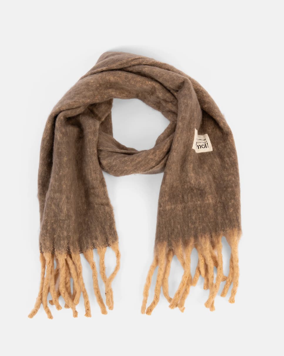 Bufanda XL Pepe Moll Marrón con Flecos – Maxi Complemento Invierno