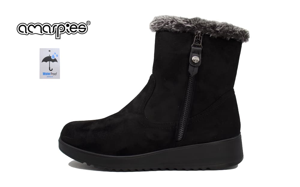 Botín Amarpies Negro Repelente al agua | Pelo Interior | Madrid