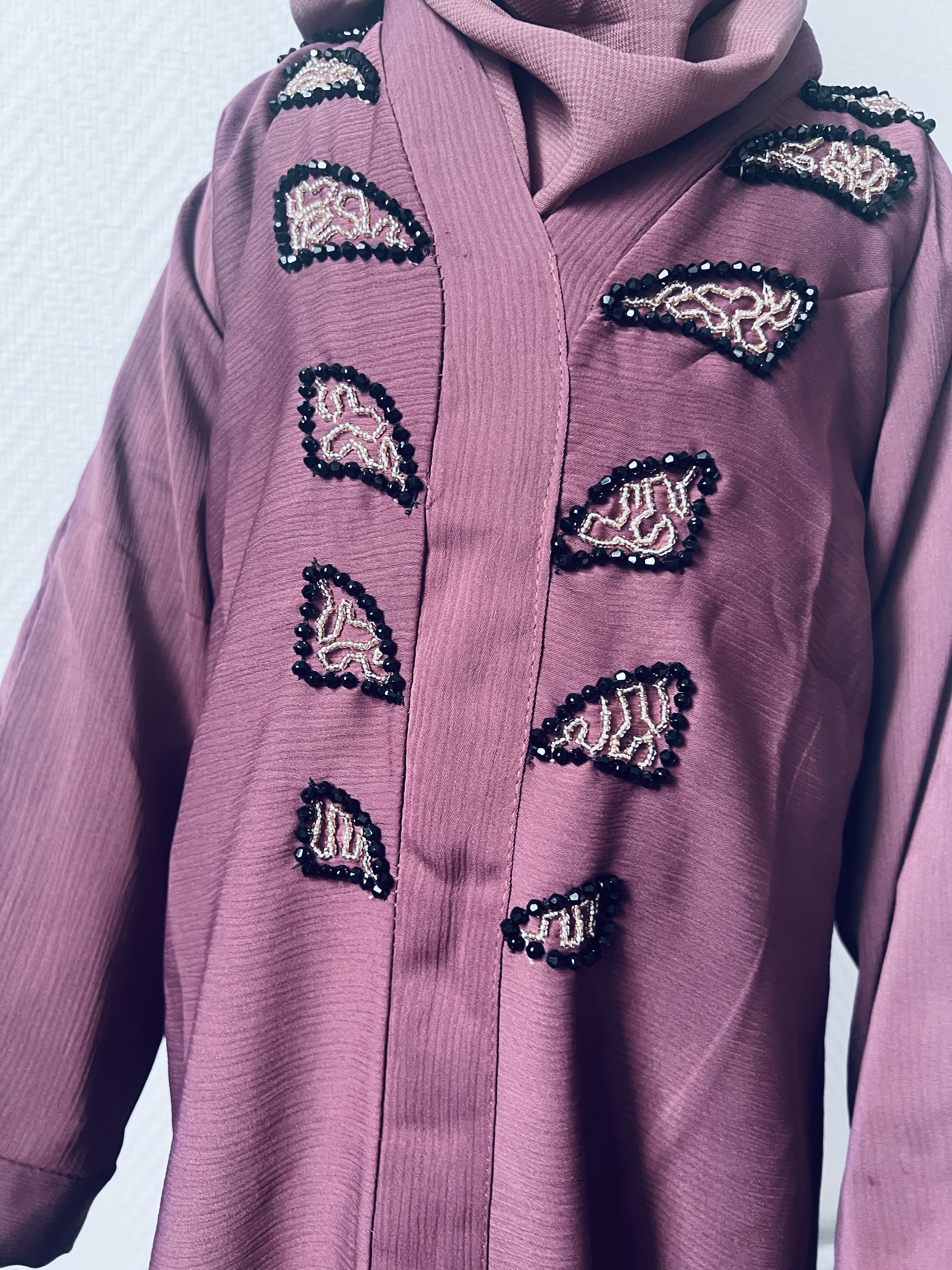 Abaya/hijab Nora framboise 