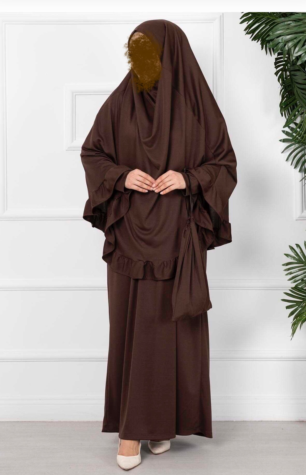 Ensemble de prière Hafsa marron