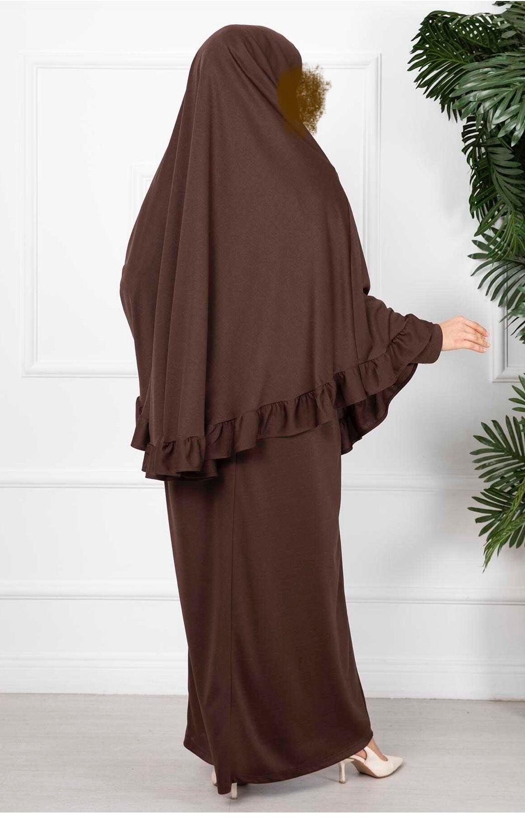 Ensemble de prière Hafsa marron