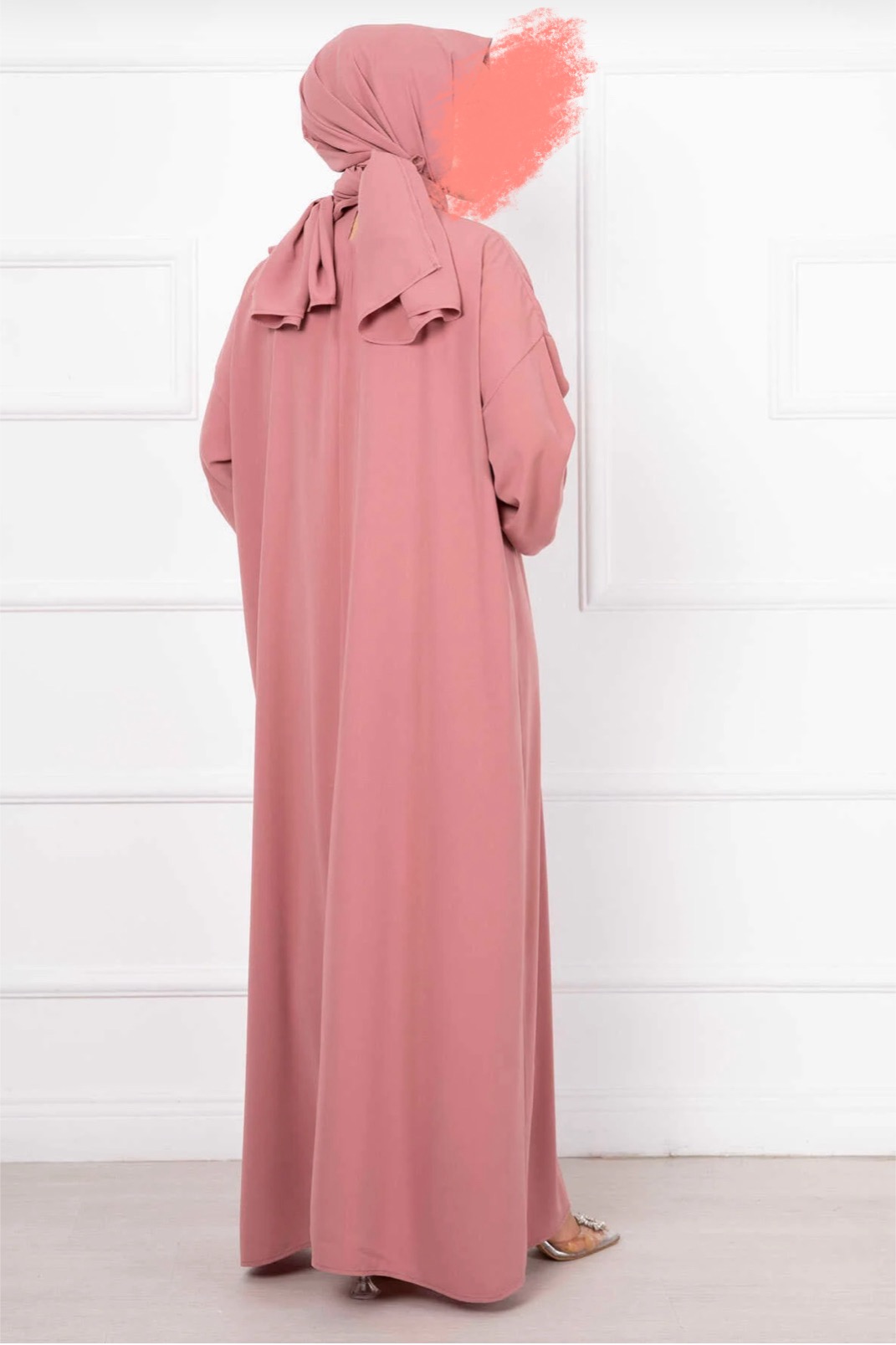 Abaya hijab intérieur Niya rose