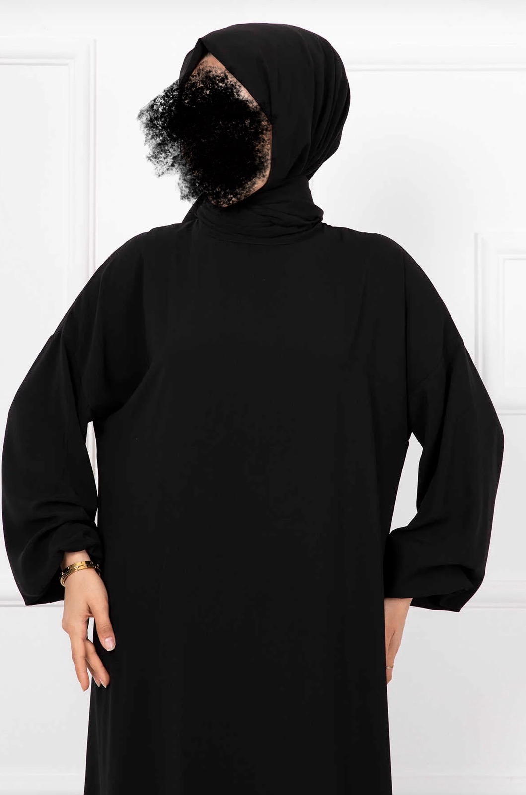 Abaya hijab intégré Niya noir
