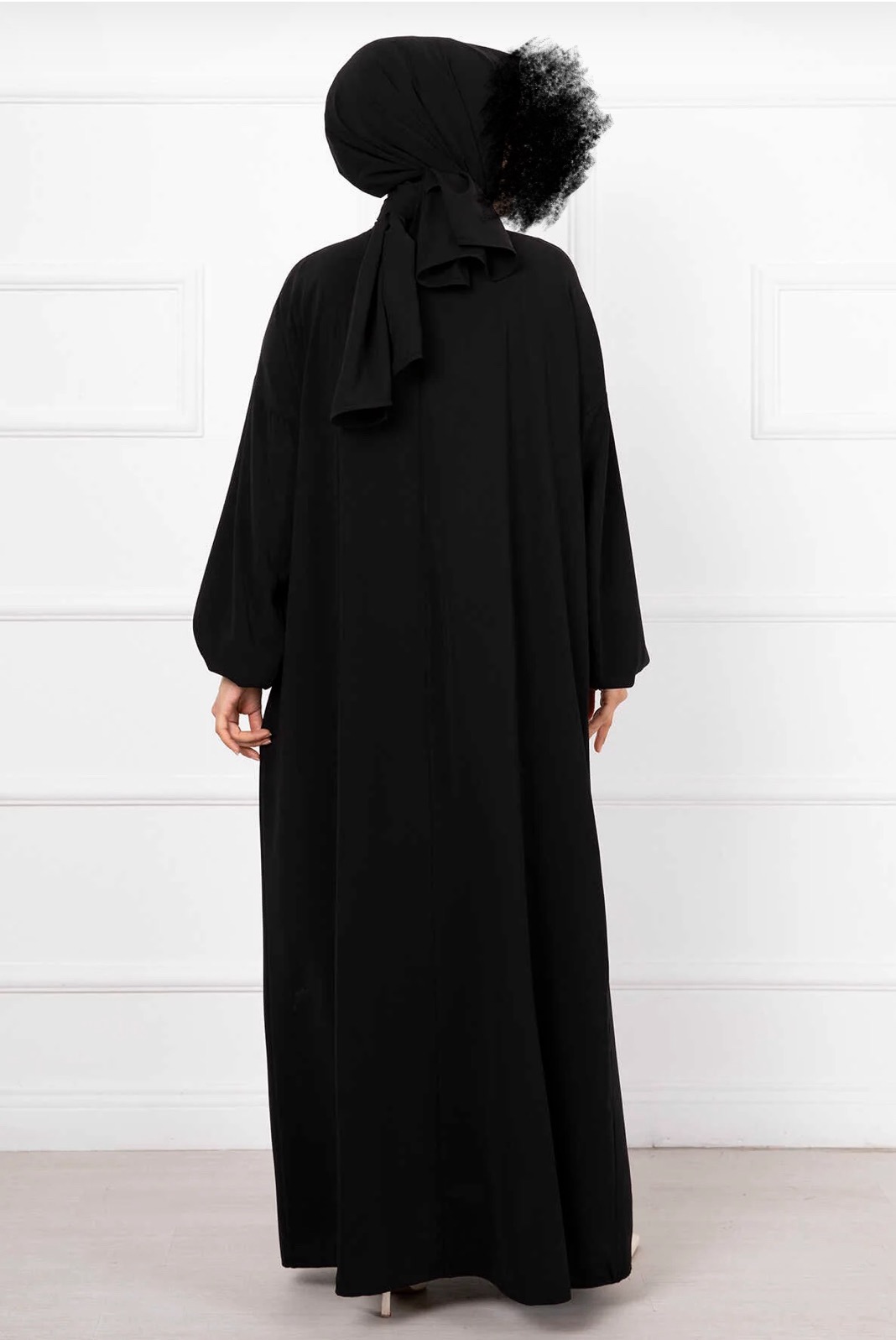 Abaya hijab intégré Niya noir 