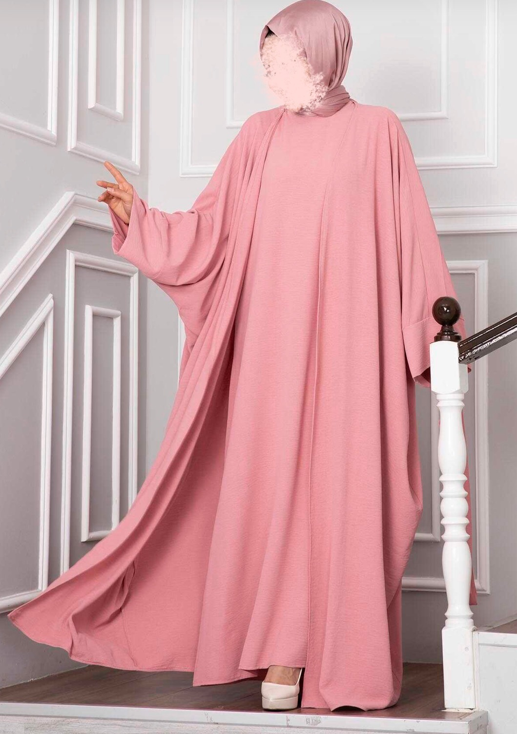 Abaya/kimono Zeina rose 