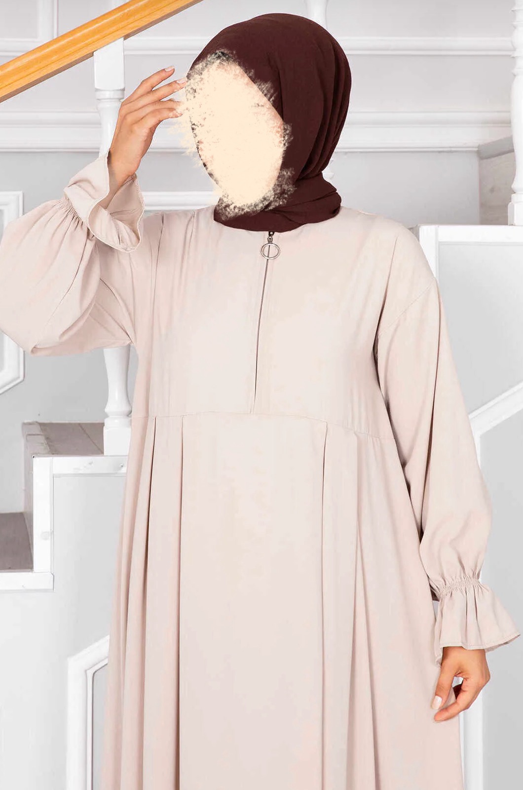Abaya d’allaitement Rina beige