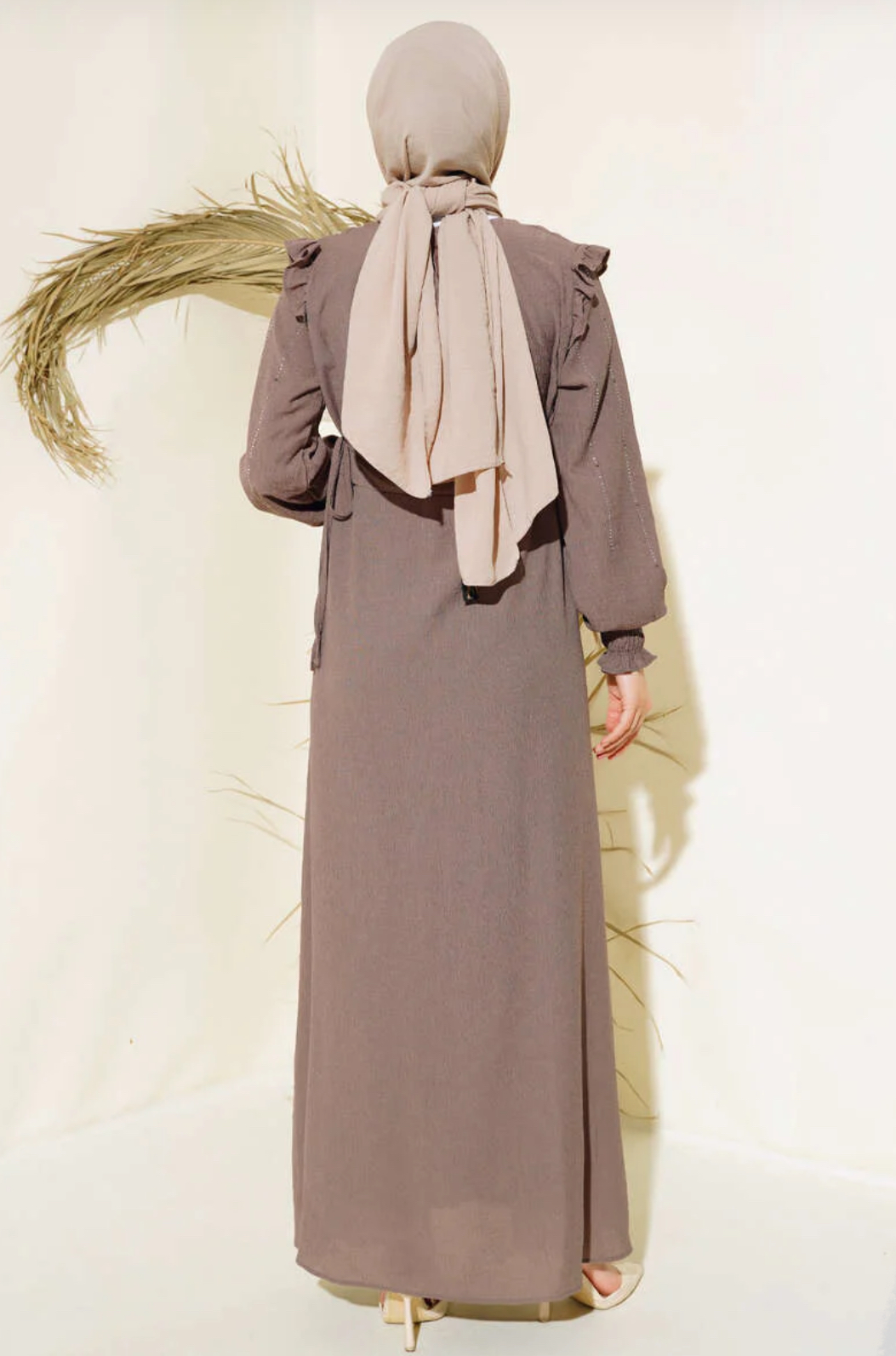 Robe en vison Nouheyl taupe 