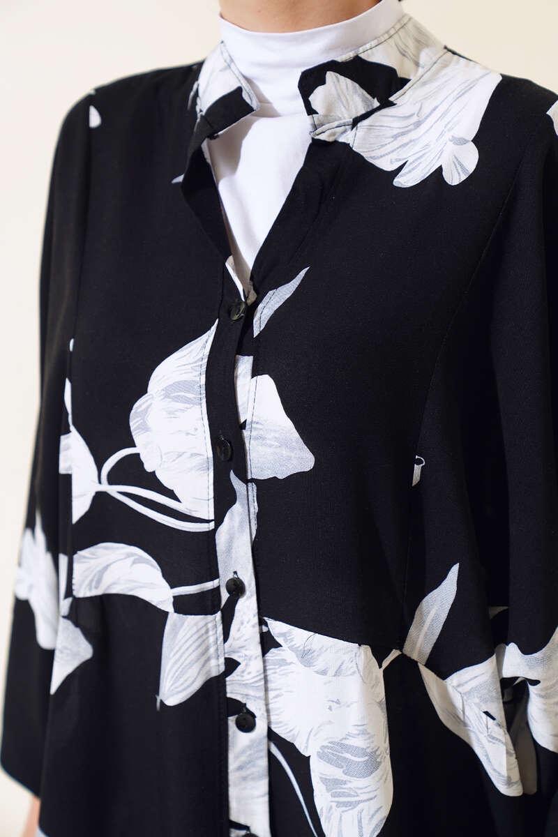 Robe longue d’été ☀️ Hadaya noir/blanc