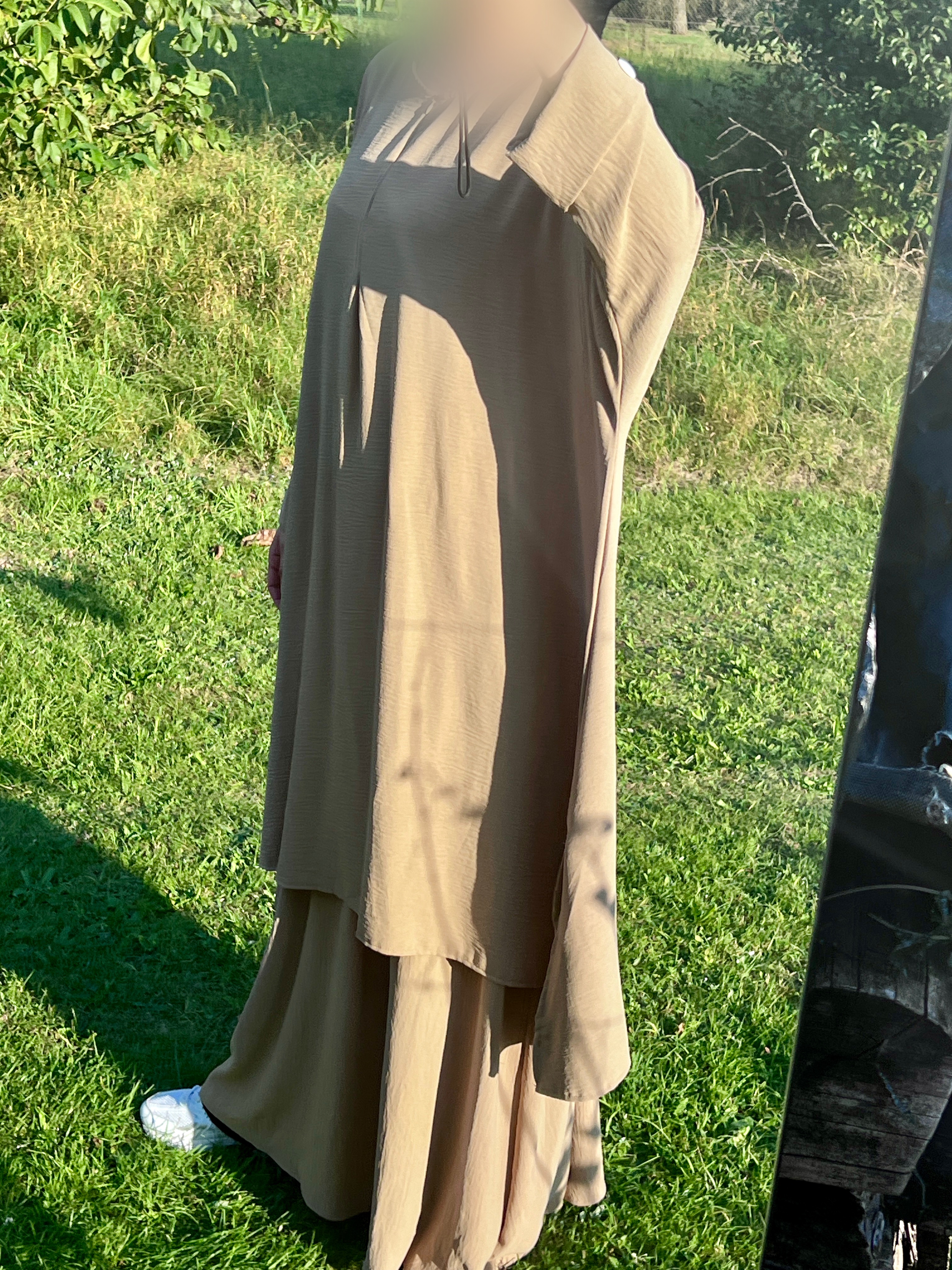 Ensemble tunique/jupe Raja camel
