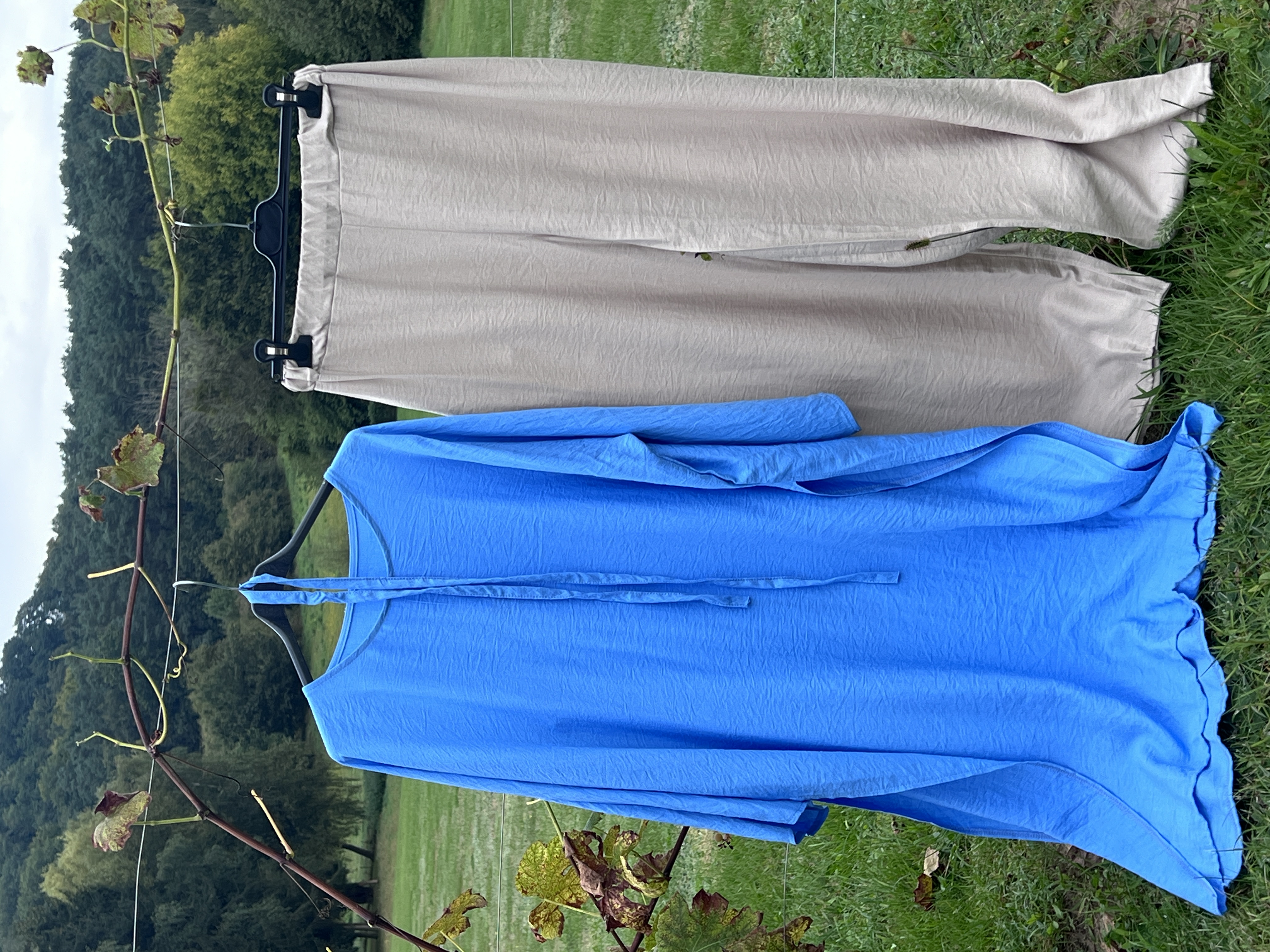 Ensemble Salima bleu clair/beige