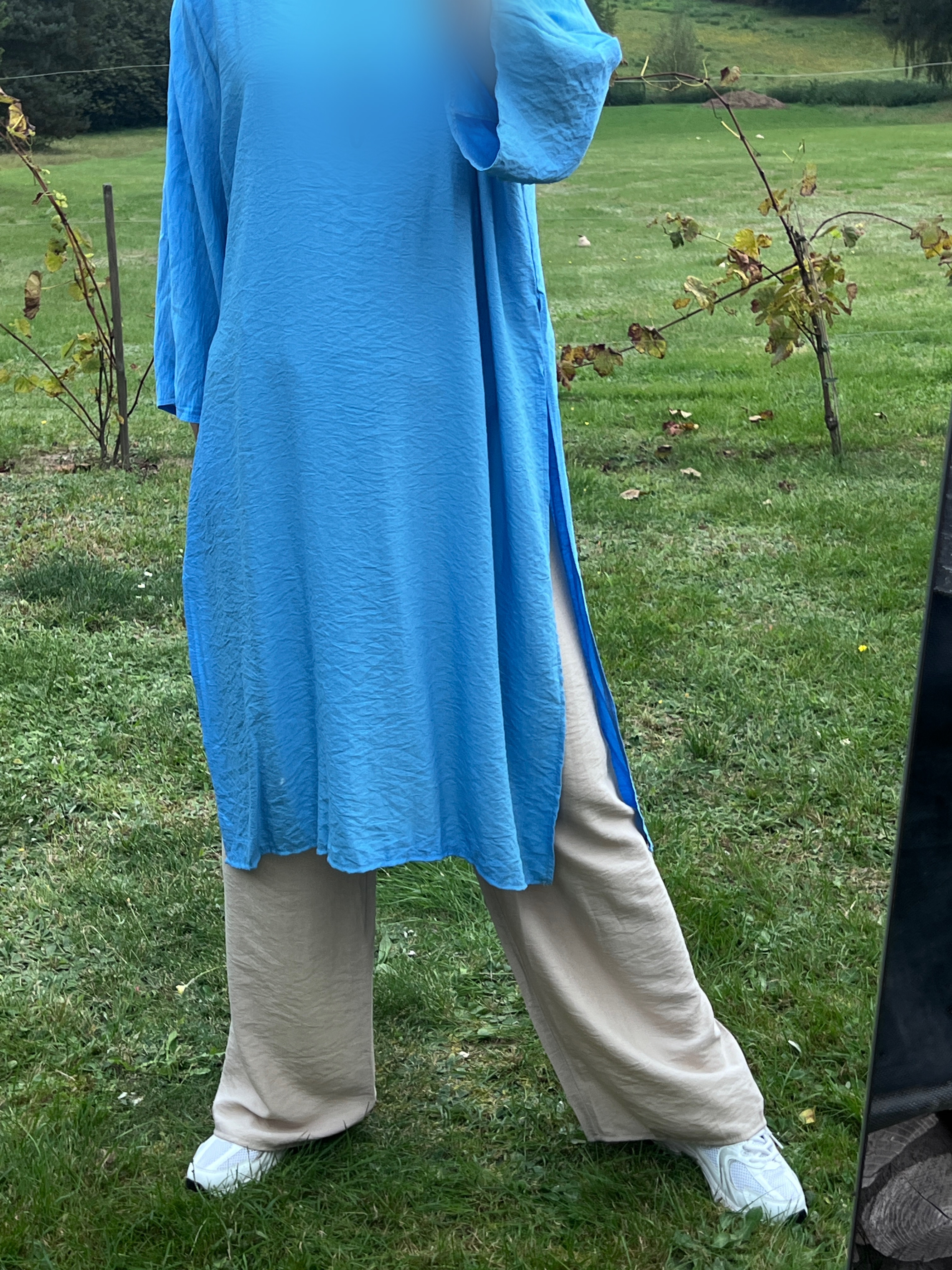 Ensemble Salima bleu clair/beige