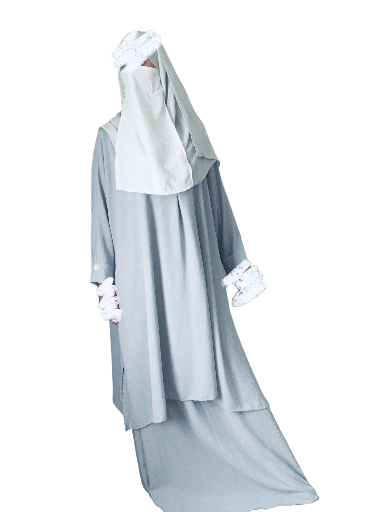 Ensemble tunique/jupe Raja gris 