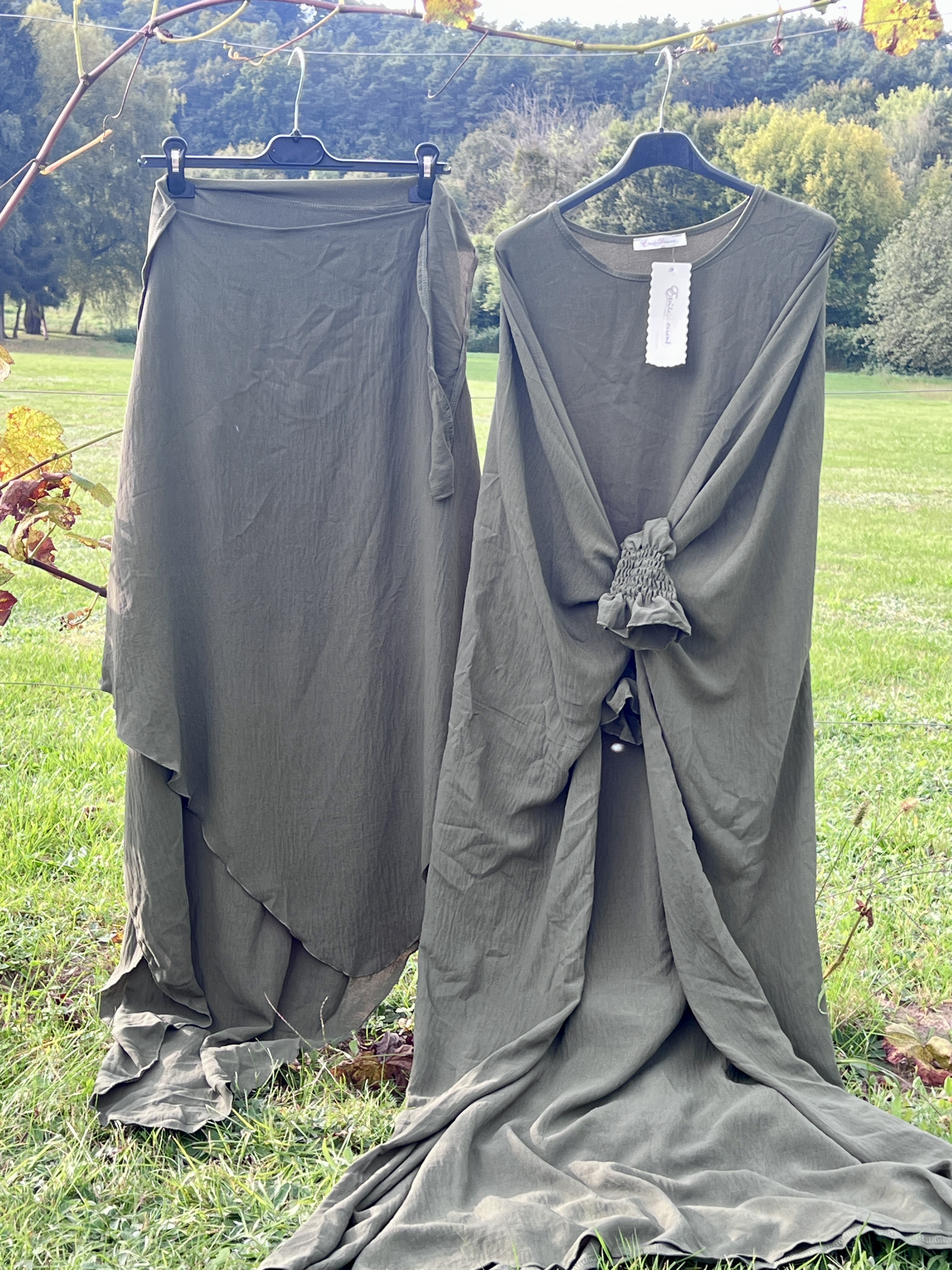 Abaya/Khimar double voile Lia kaki