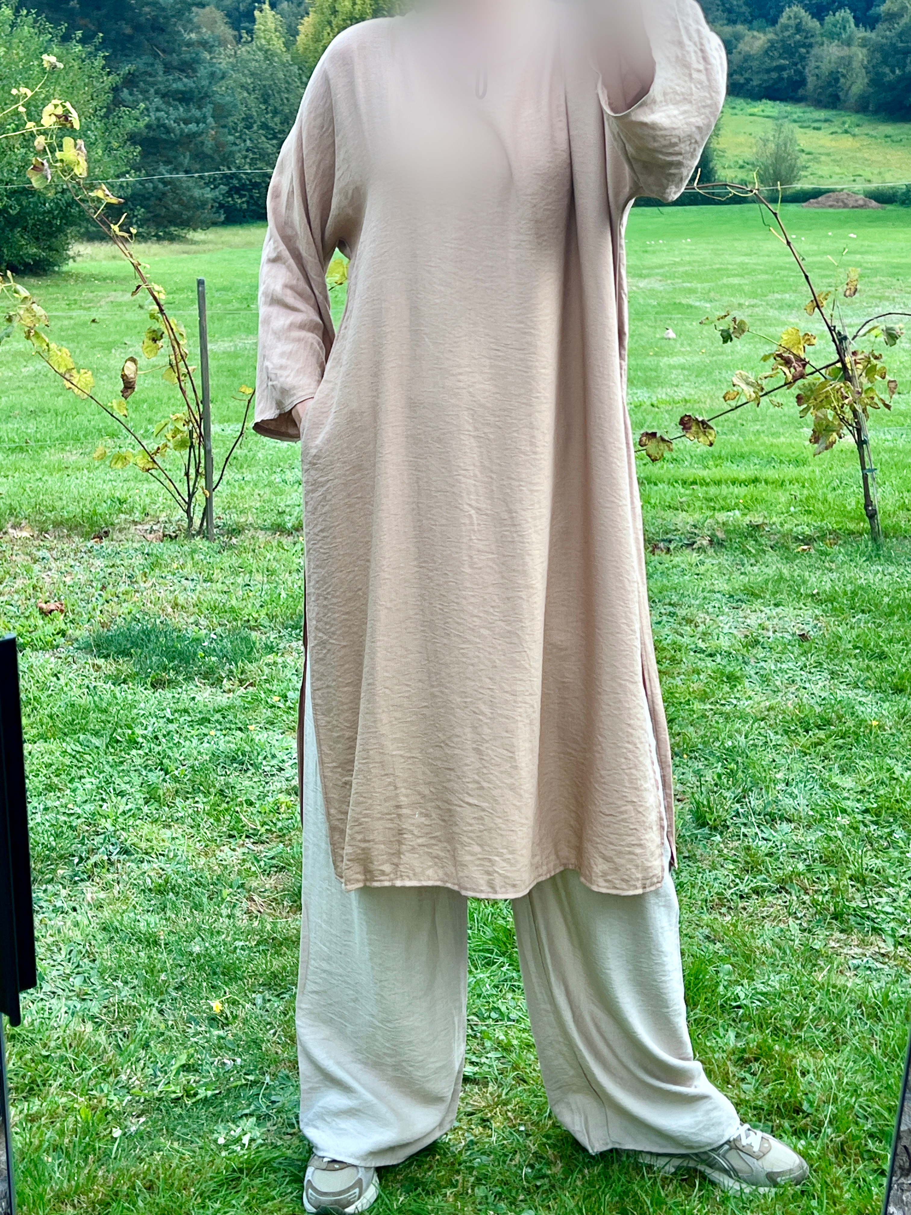 Ensemble Salima beige foncé/beige