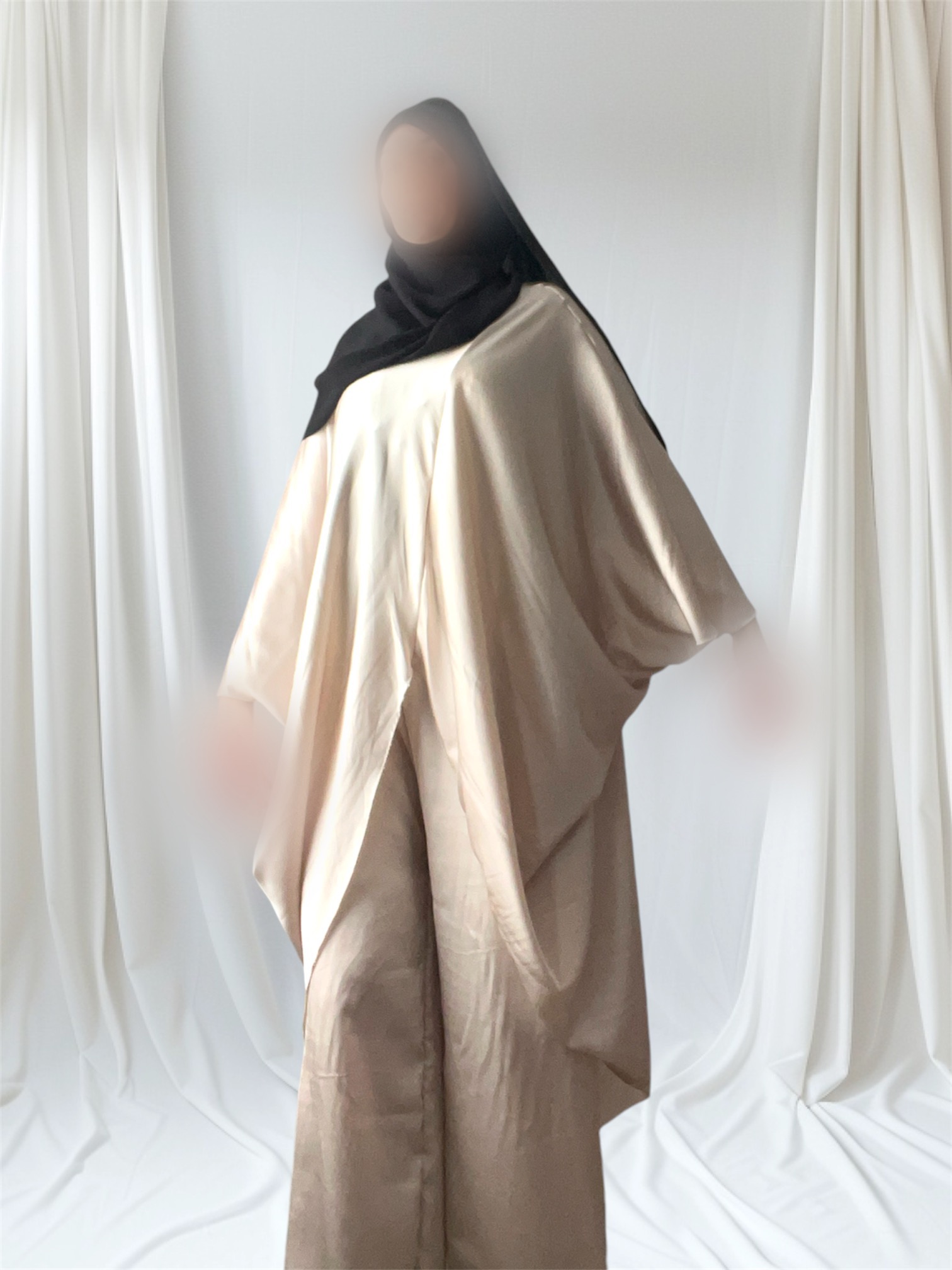 Ensemble satiné Nour beige