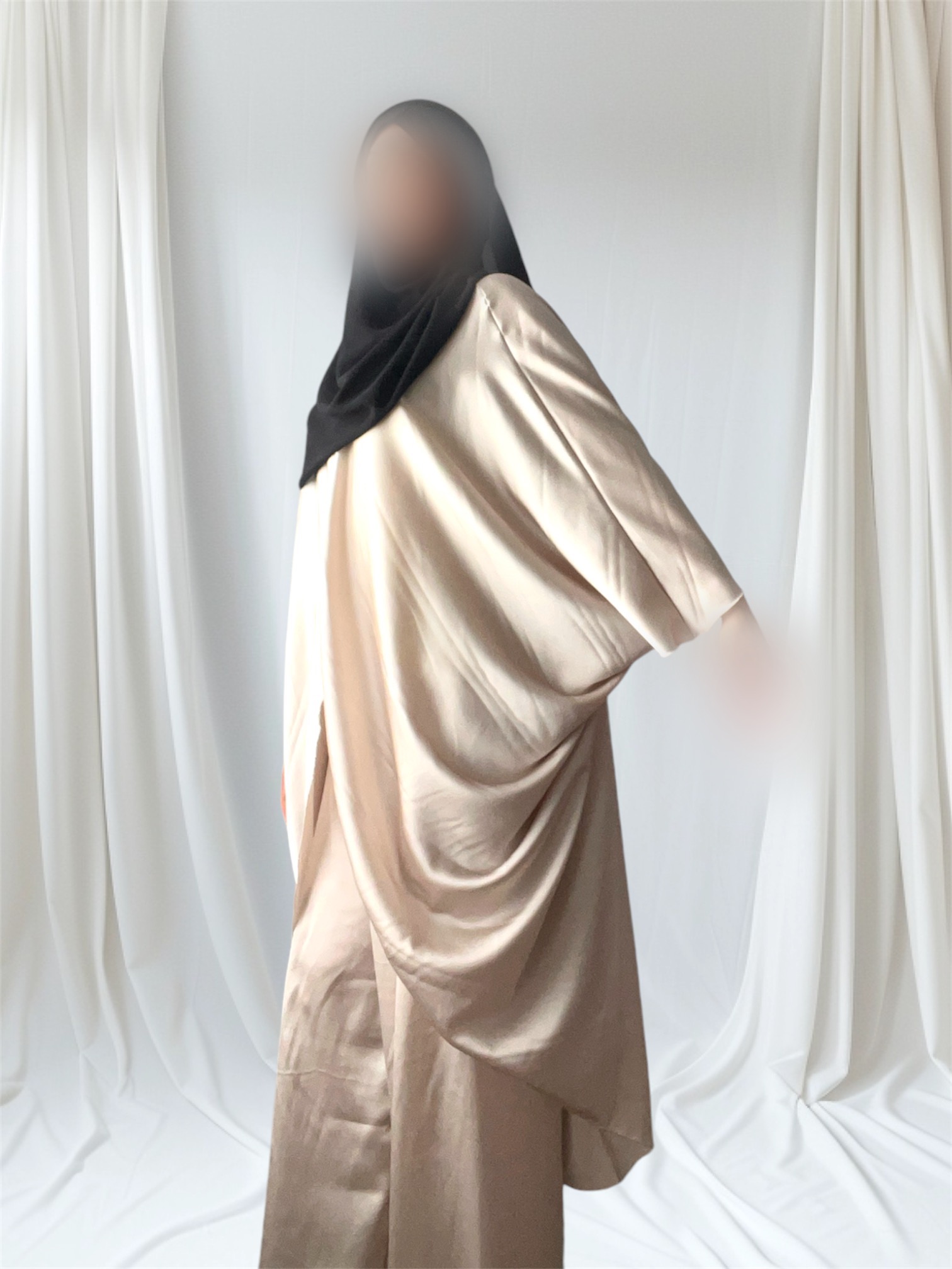 Ensemble satiné Nour beige 