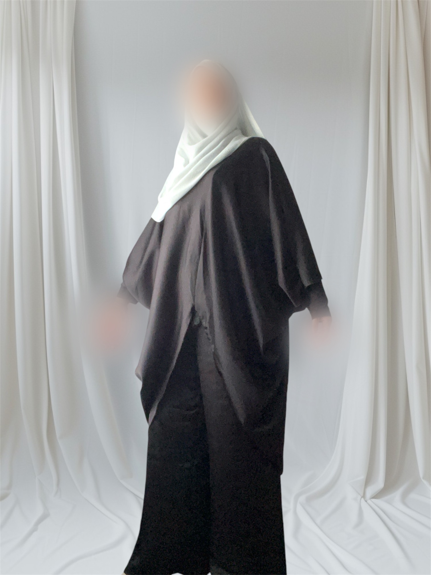 Ensemble satiné Nour noir