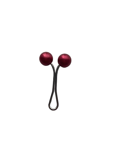 Attache hijab rouge mat