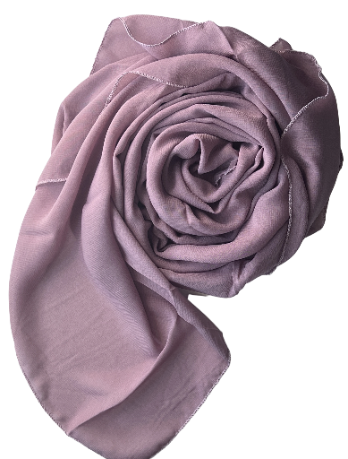 Hijab carré maxi en mousseline framboise 