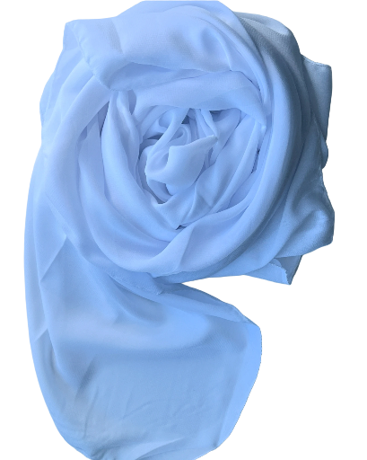 Hijab carré maxi en mousseline blanc