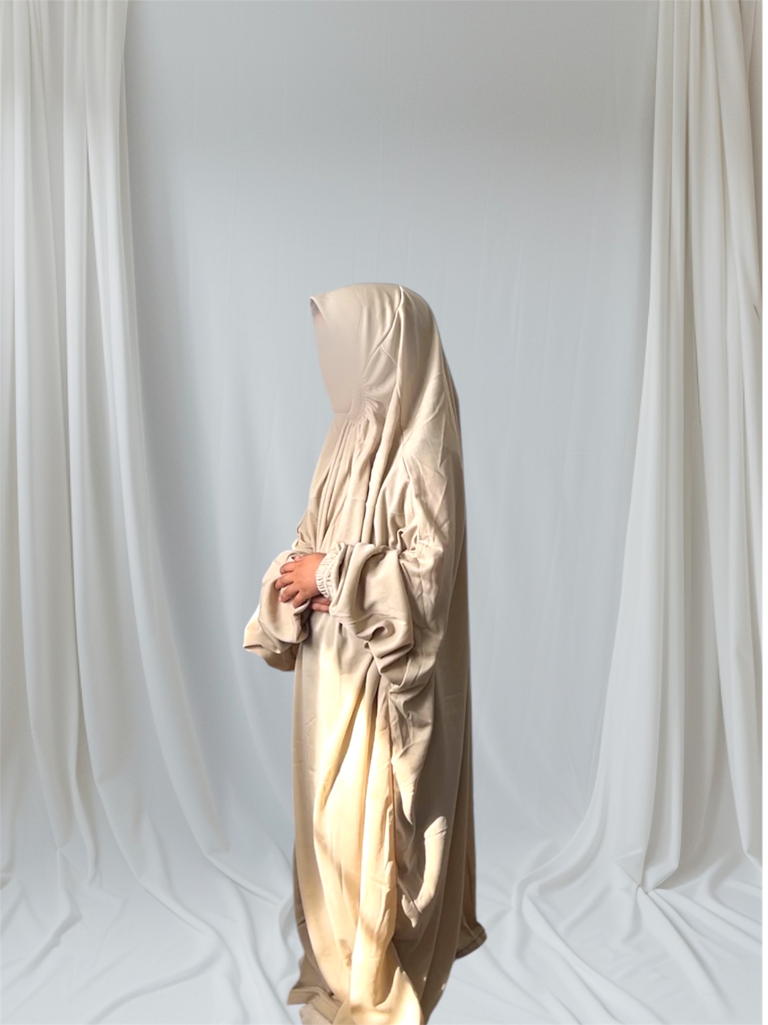 Abaya Lina beige foncé 