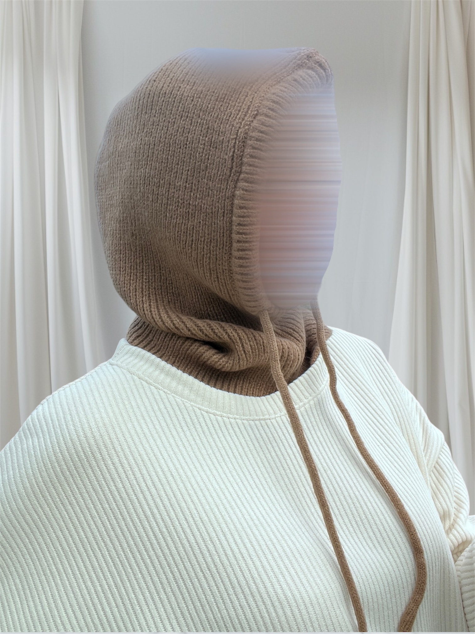 Cagoule côtelée Marron