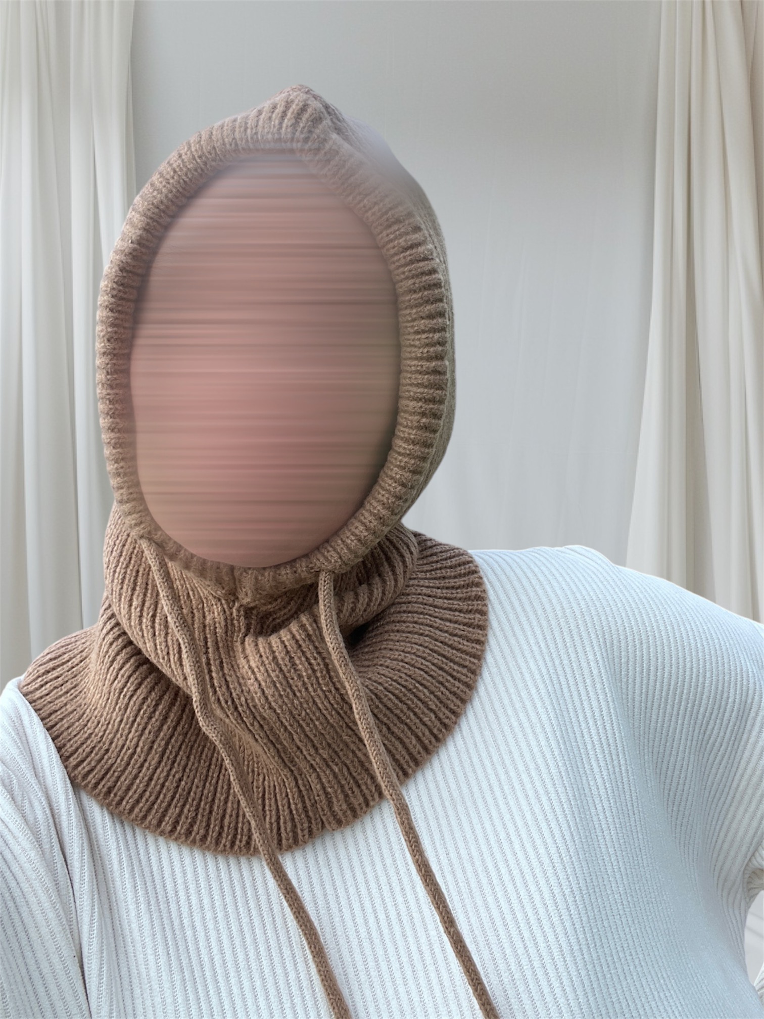 Cagoule côtelée Marron