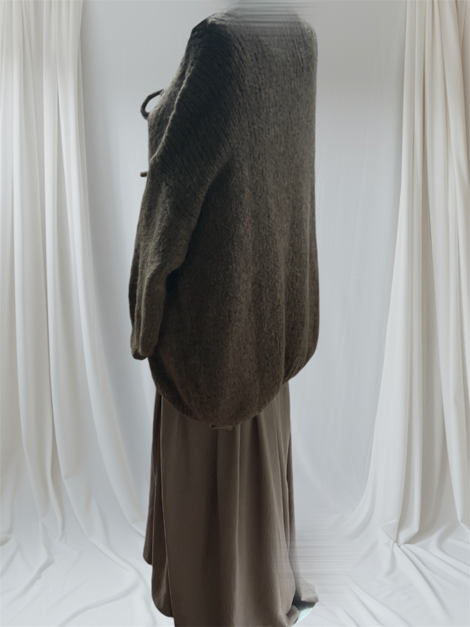  Cardigan à noeuds Marron 