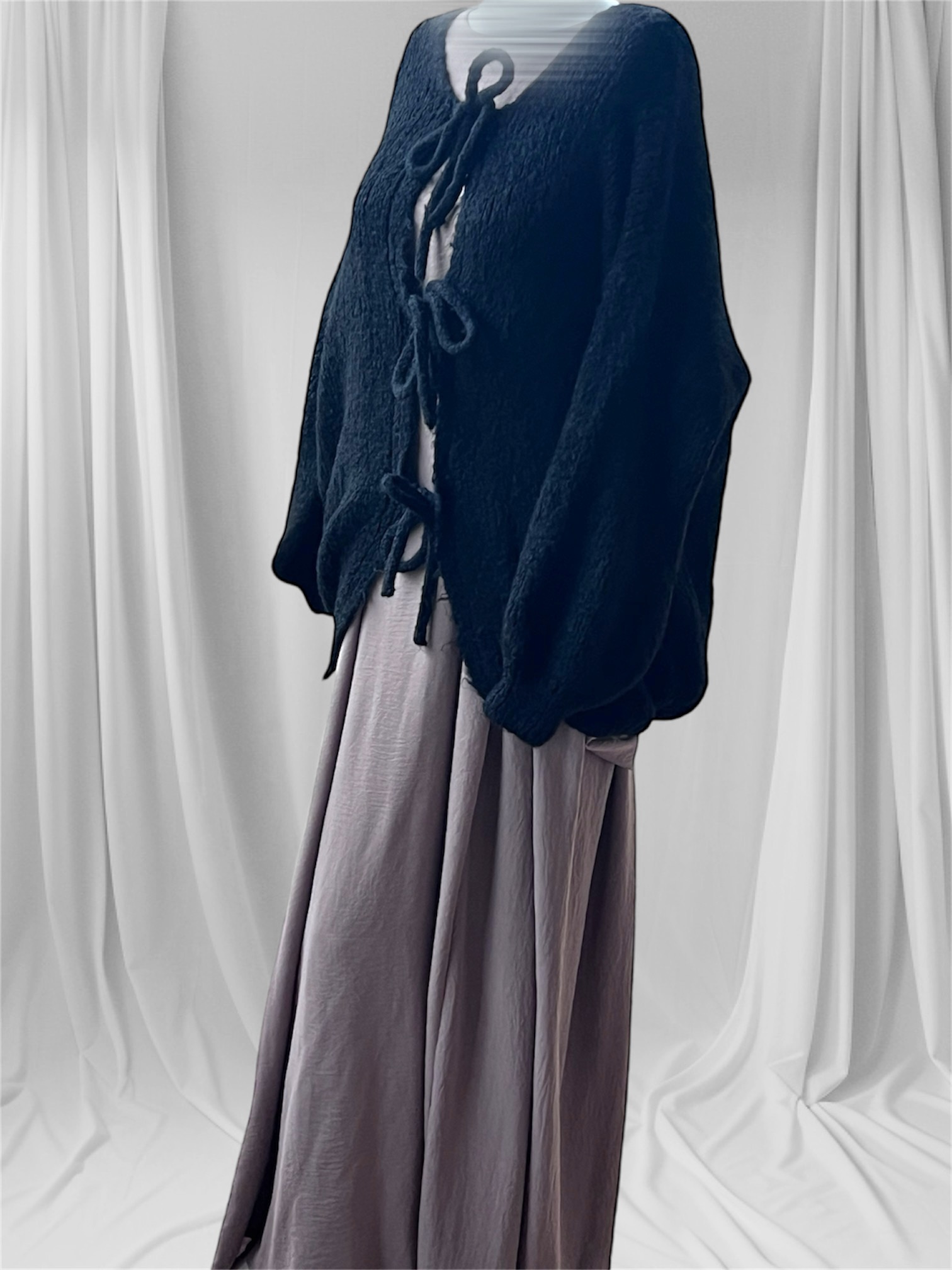 Cardigan à noeuds Noir