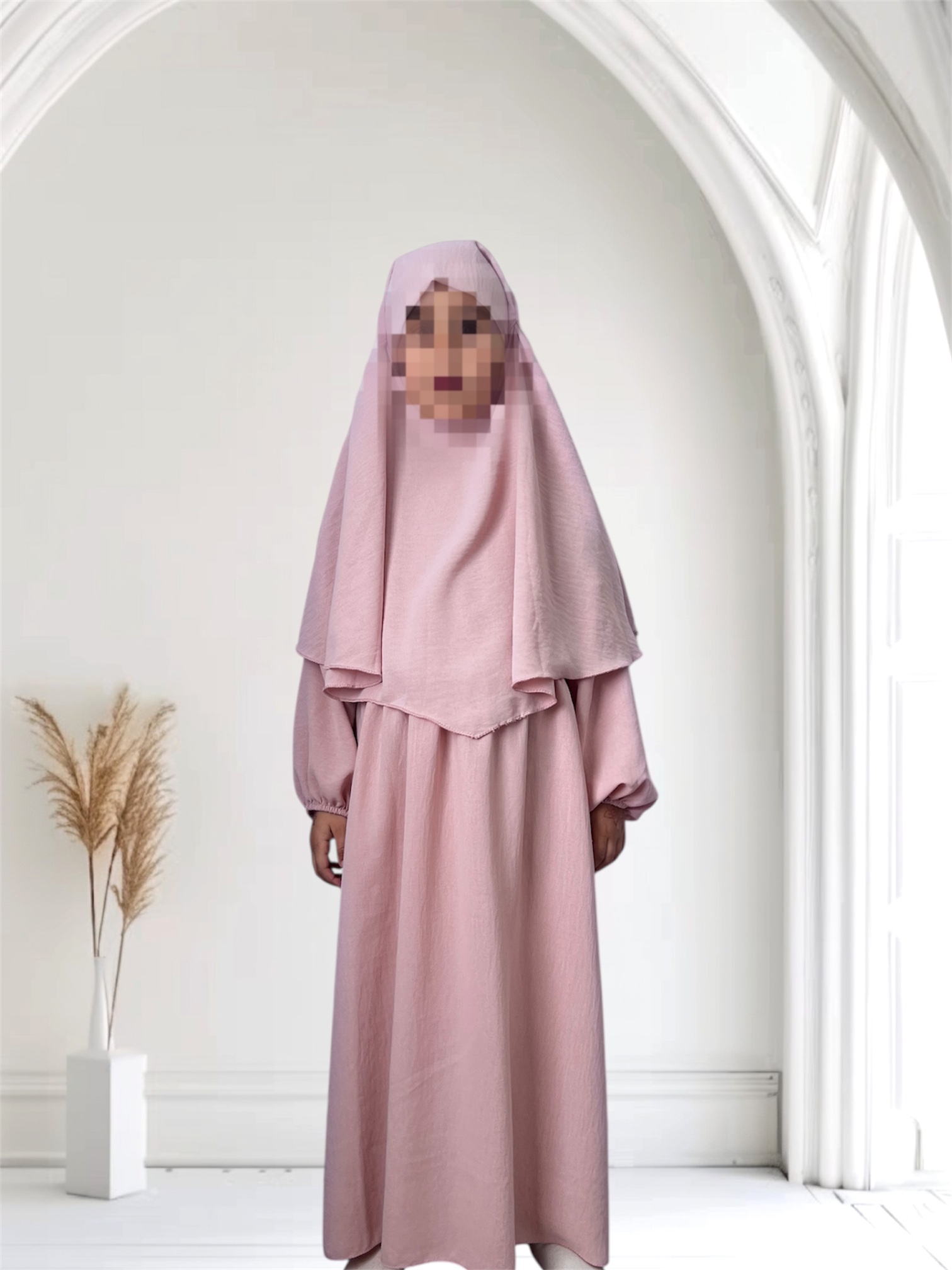 Abaya/Khimar Hasna rose