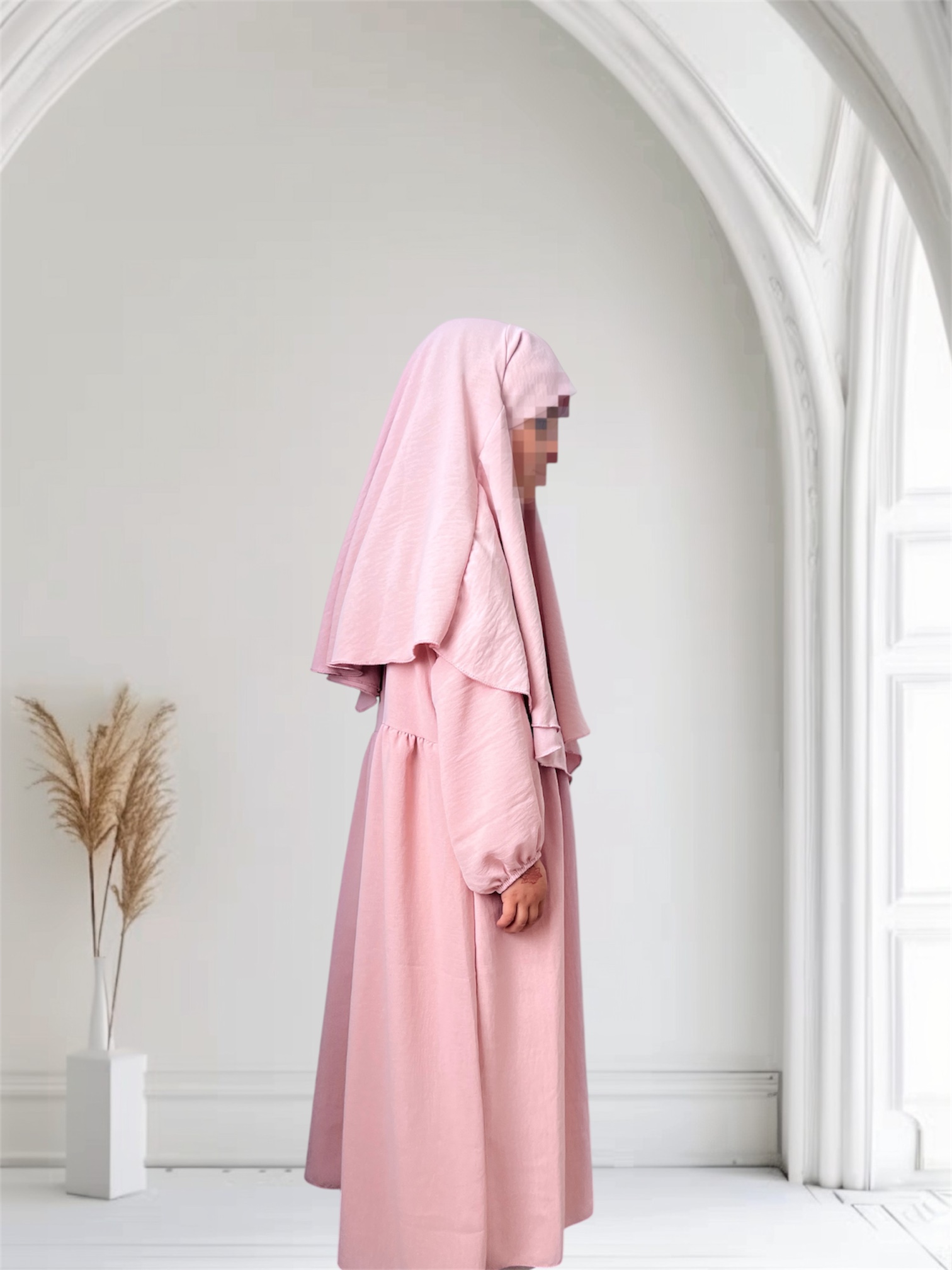 Abaya/Khimar Hasna rose 