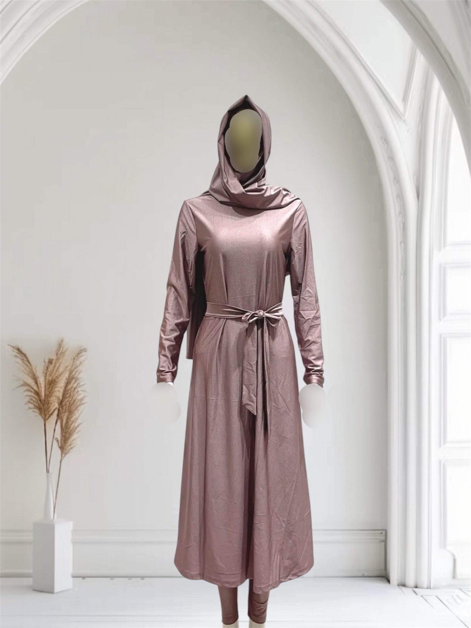 Burkini 💦 Neyssa 3 pièces framboise satiné