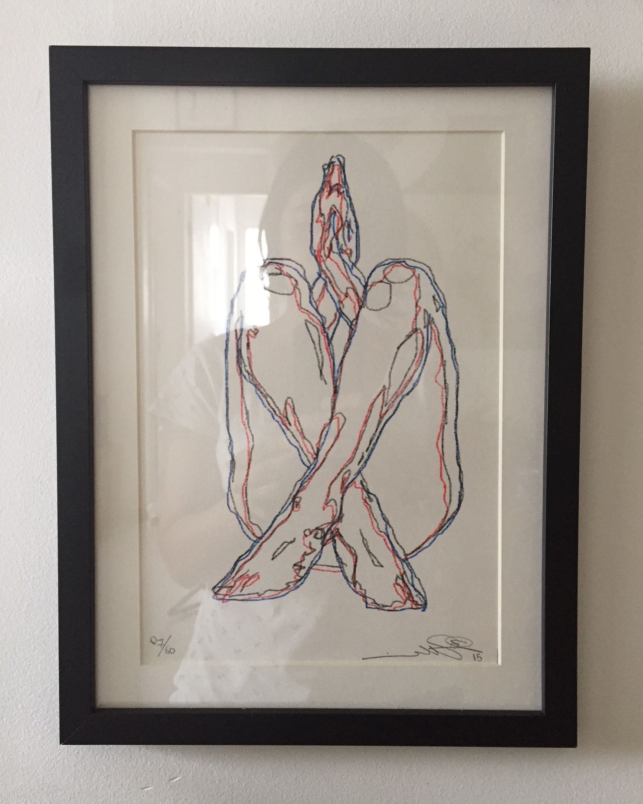 Mulher vermelho e azul