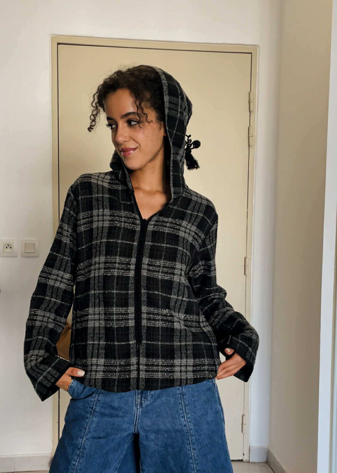 Grey & Black Jellaba Hoodie UNISEX