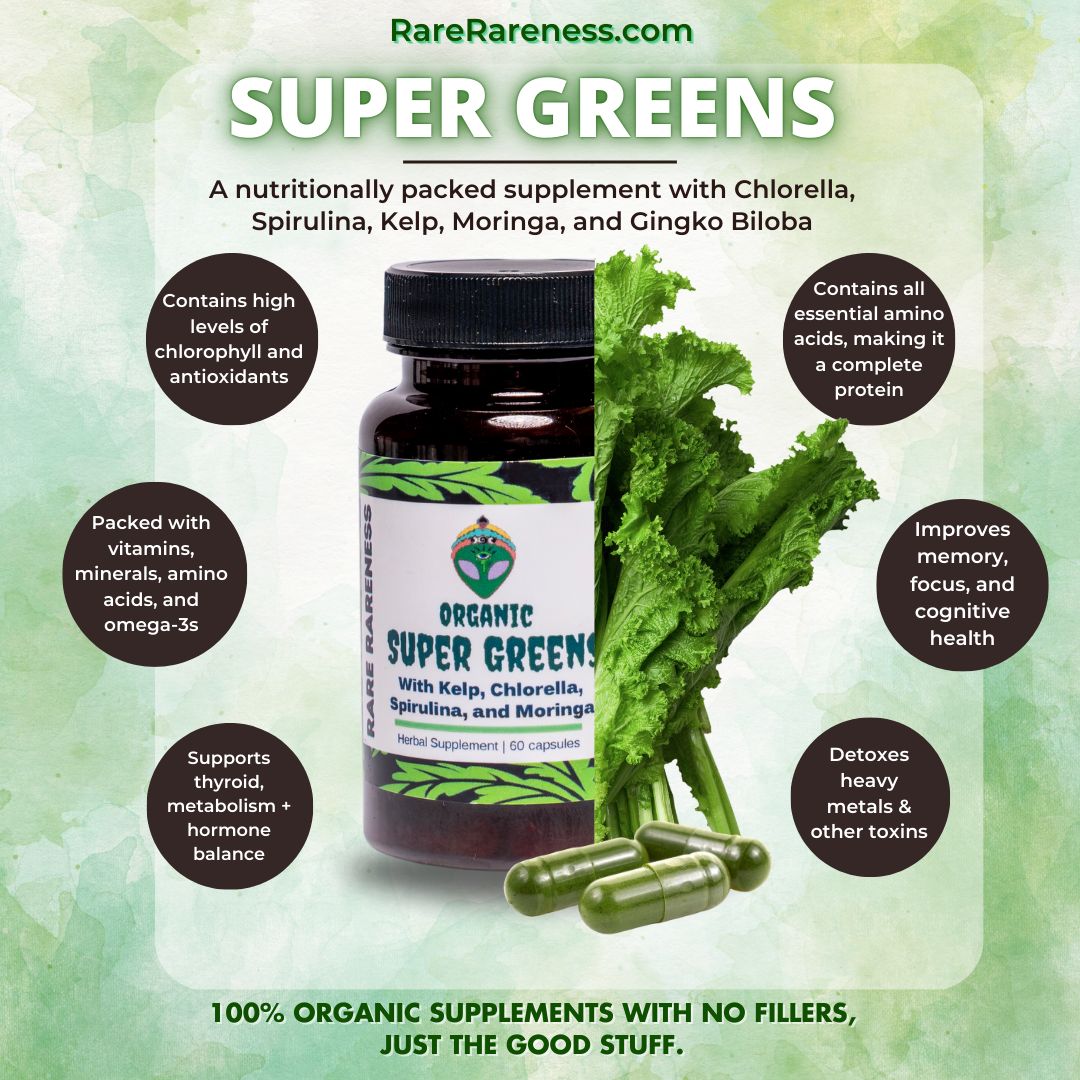 Organic Super Greens: Cleanse & Detoxify Blend 1500mg