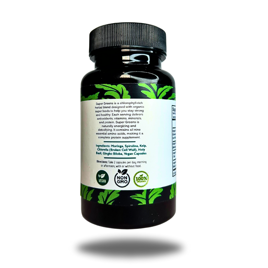 Organic Super Greens: Cleanse & Detoxify Blend 1500mg