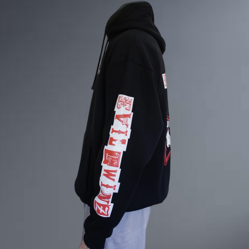 Evil Twinz Chopper Skull Hoodie Black