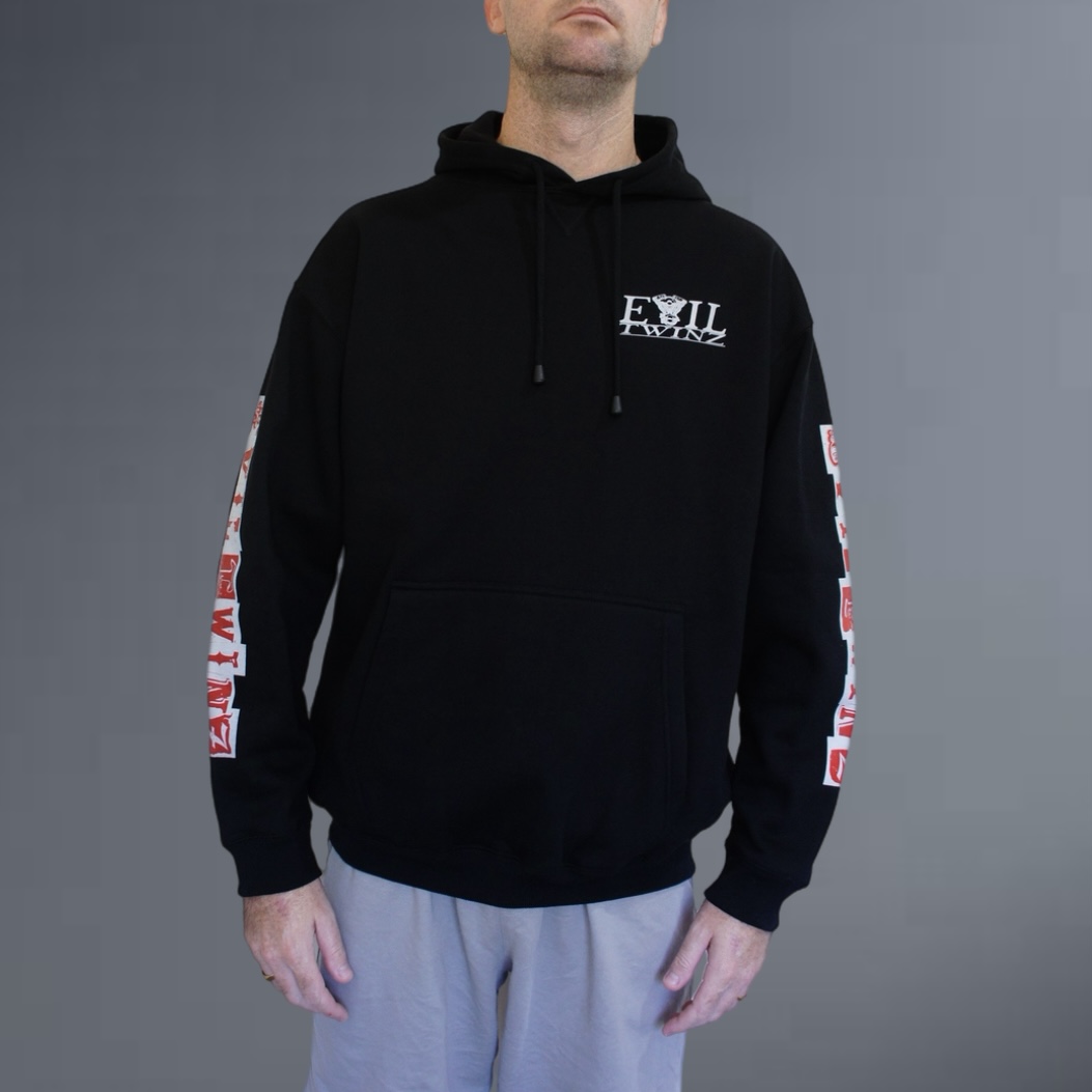Evil Twinz Chopper Skull Hoodie Black