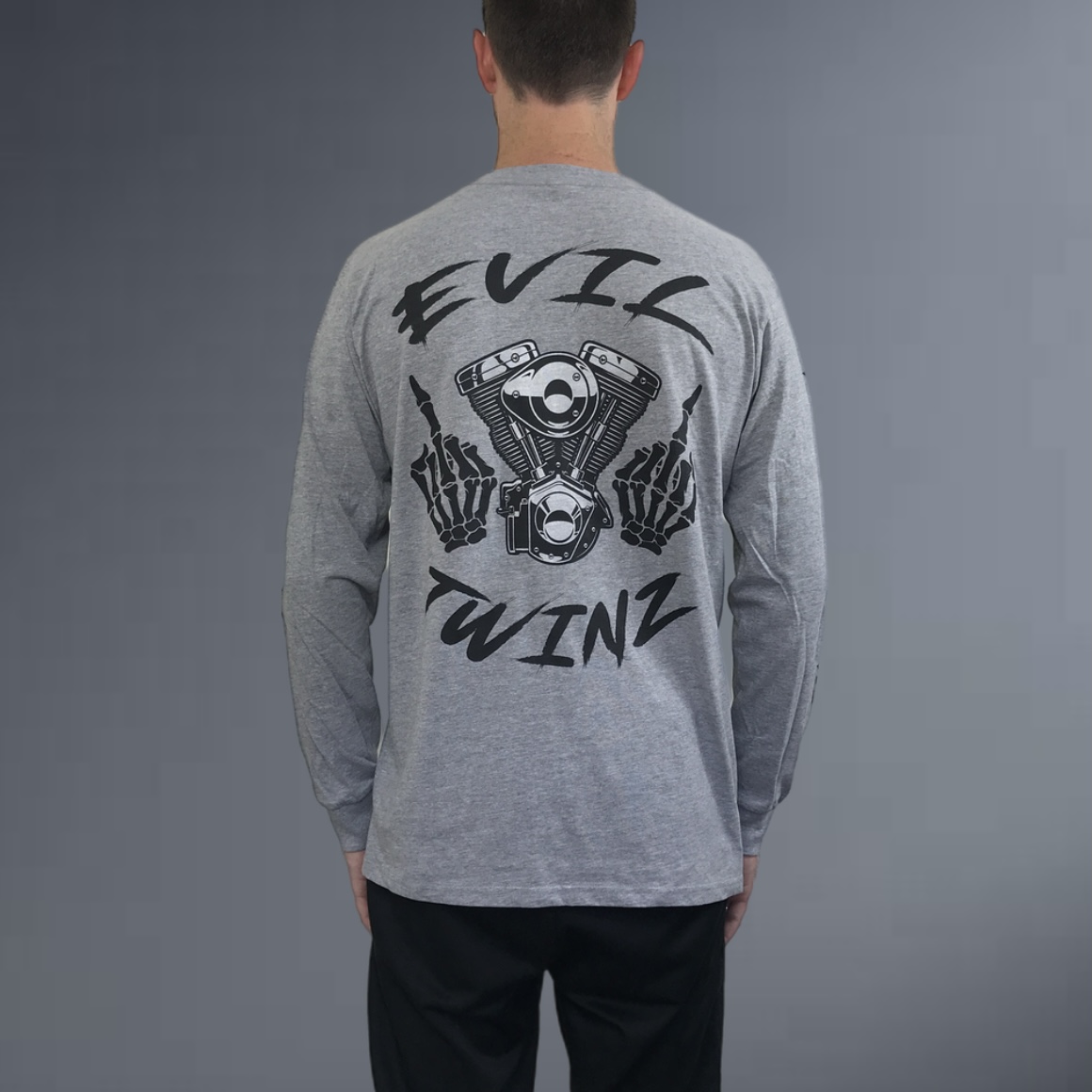 Evil Twinz Attitude Long Sleeve T-shirt Grey