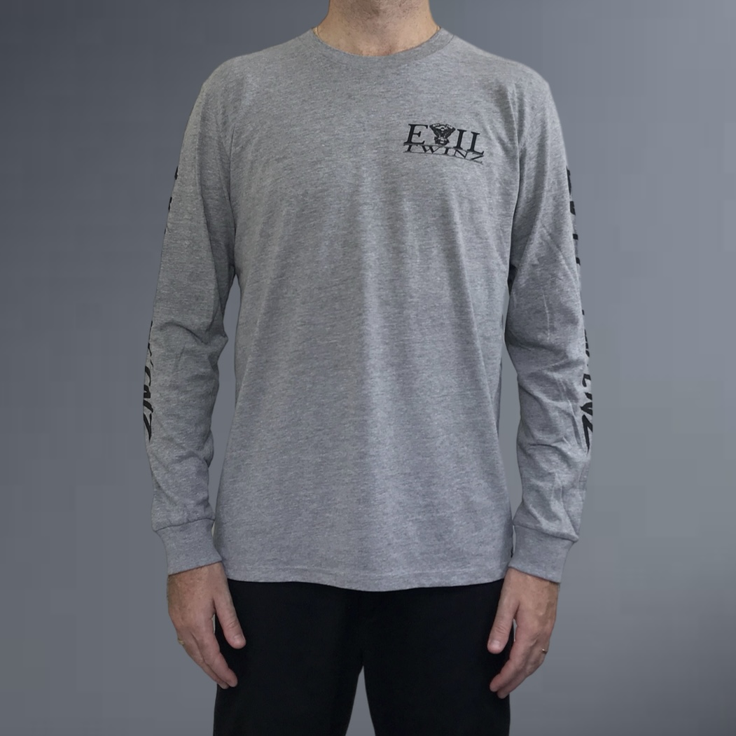 Evil Twinz Attitude Long Sleeve T-shirt Grey