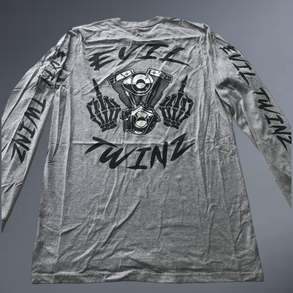 Evil Twinz Attitude Long Sleeve T-shirt Grey