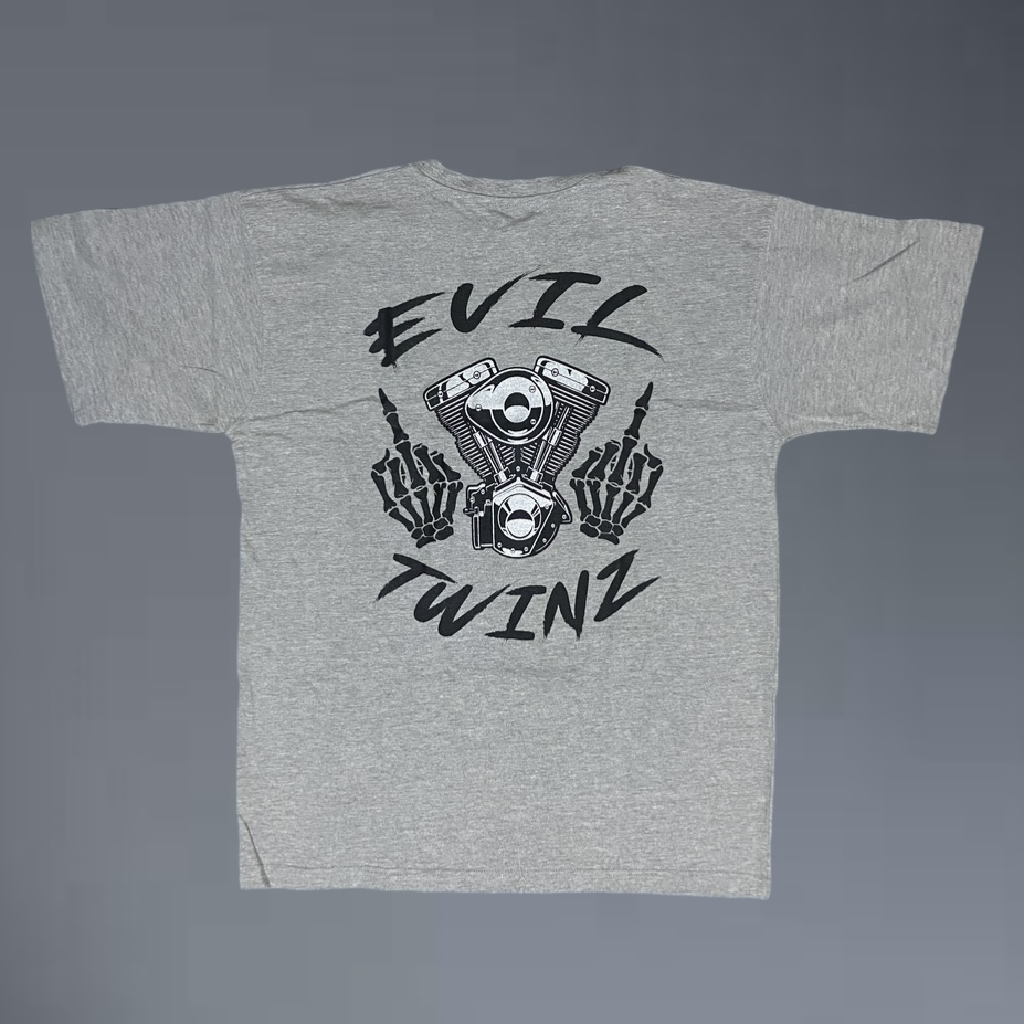 Evil Twinz Attitude T-shirt Grey