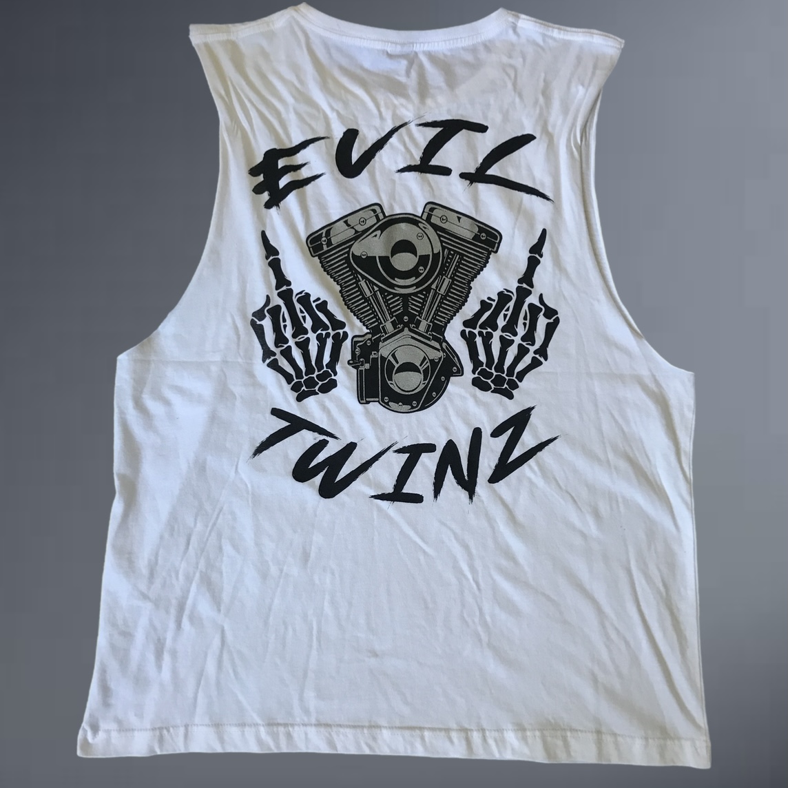 Evil Twinz Attitude Singlet White
