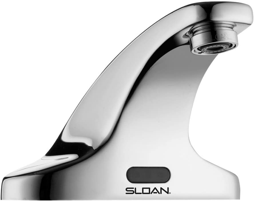 Sensor Activated Touch-Free Faucet, Commercial Grade with Mounting Hardware - 0.5GPM Battery-Powered Deck-Mounted Mid Body, Polished Chrome Finish, 3362119