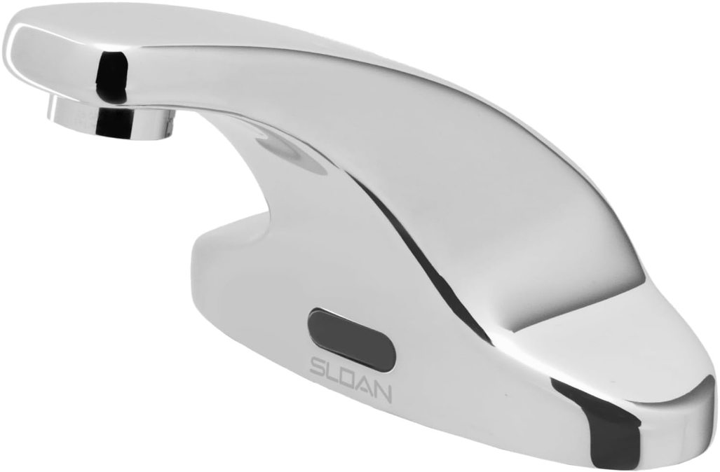 Sensor Activated Touch-Free Faucet, Commercial Grade with Mounting Hardware - 0.5GPM Battery-Powered Deck-Mounted Mid Body, Polished Chrome Finish, 3362119