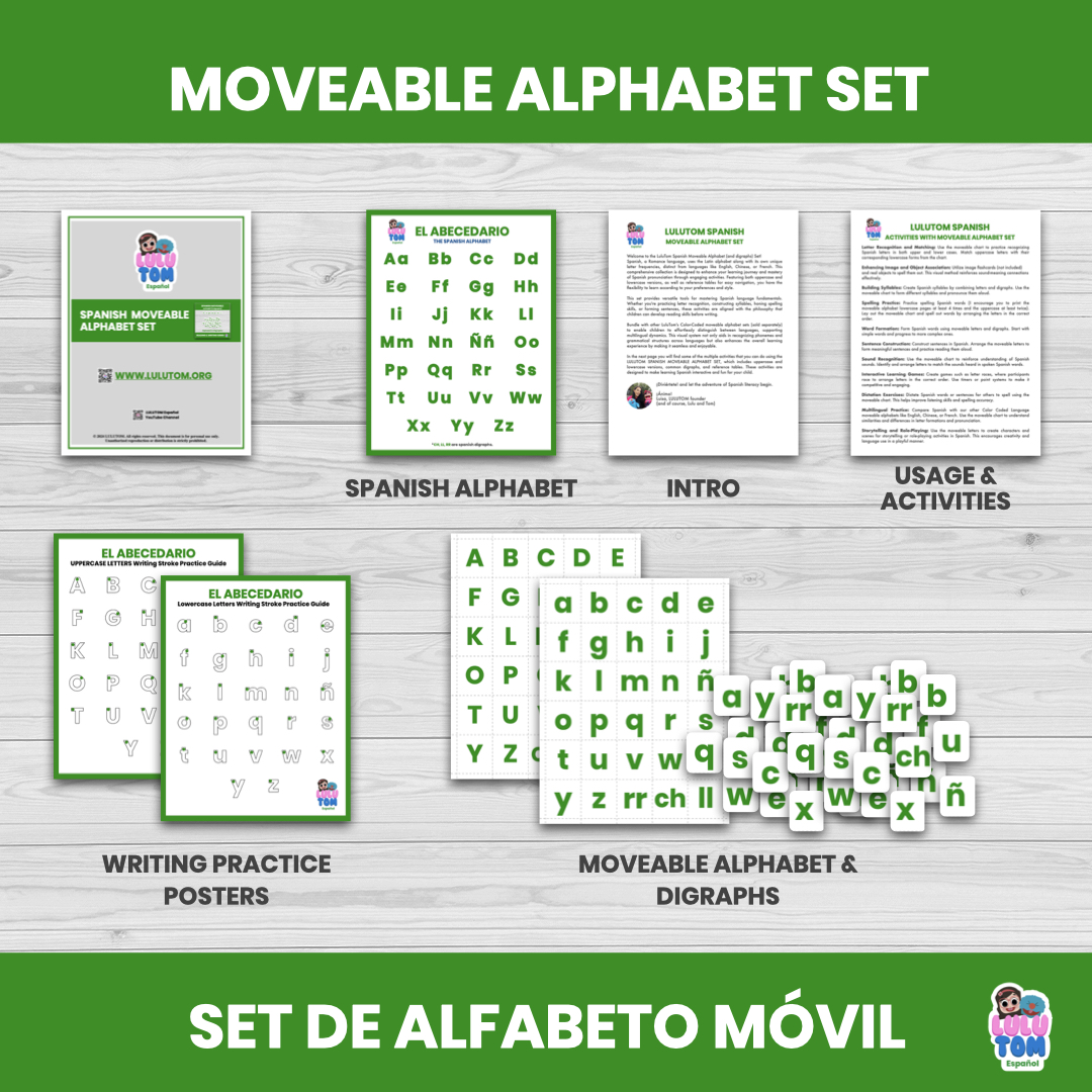 Spanish Moveable Alphabet Set